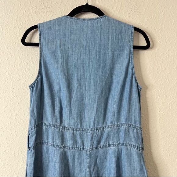 RAILS Scarlett Chambray Romper Linen Lyocell Size M (MISSING BELT) - Picture 8 of 10